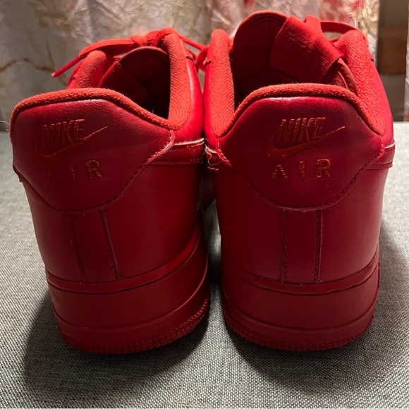 Nike Air Force ‘07 1 LV8 University Red Leather Sneakers Men’s Size 12 - Picture 5 of 8